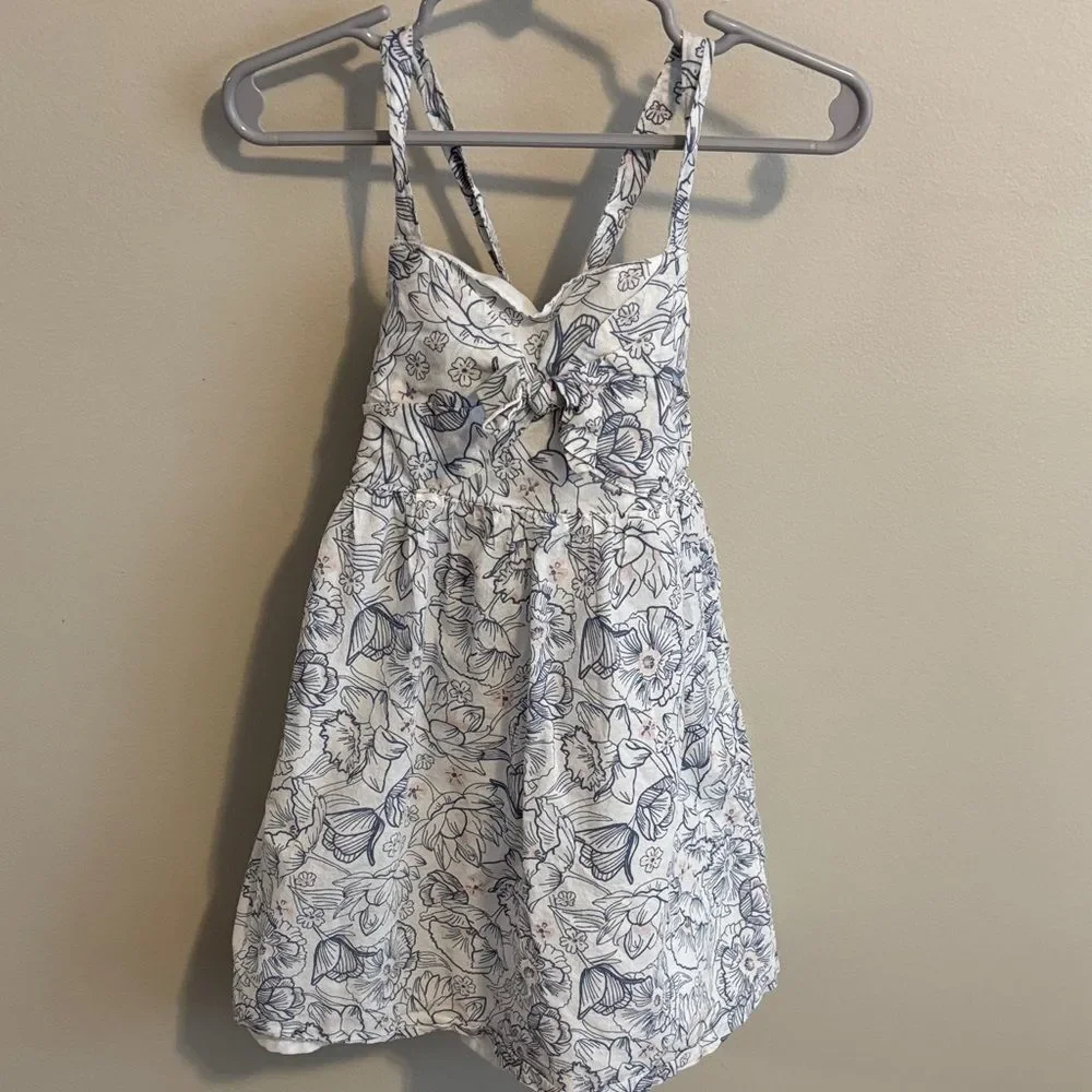 Tommy Bahama Blue and White floral print girls dress size 3T